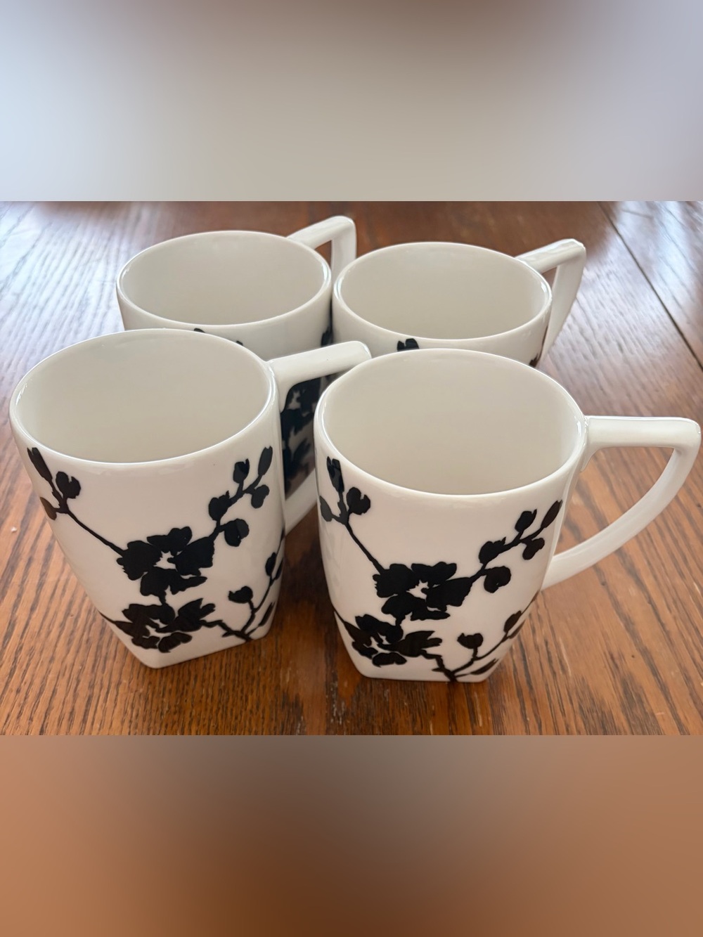 Bundle of Coventry black/white porcelain mugs